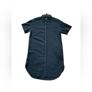 GAP Women’s Black Short Sleeve Button Up Shirt Dress. Size Extra Small.